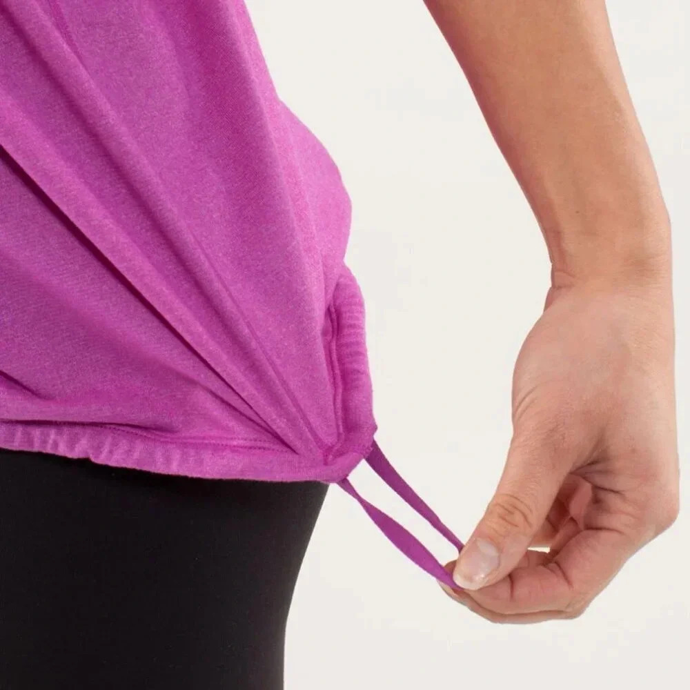 Lululemon Womens Size 4 Ultra Violet Racerback Tank Top Heathered Performance - Picture 13 of 13